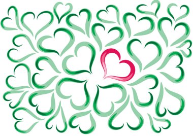 Kalpli bir arkaplanın vektör illüstrasyonu