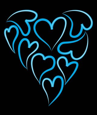 Bir kalbin vektör illüstrasyonu