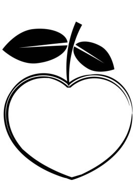 elma ikonu vektör illüstrasyonu