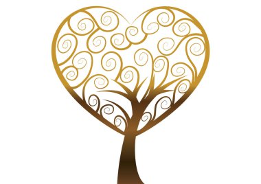 Kalp şeklinde bir ağaç