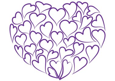 Bir kalbin vektör illüstrasyonu