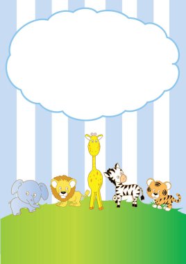 Şirin bir zürafanın vektör çizimi