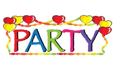 Mutlu yıllar renkli kalplere sahip doğum günü kartı