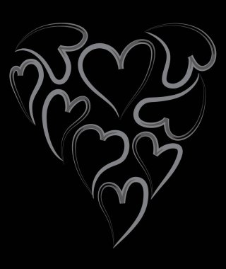 Bir kalbin vektör illüstrasyonu