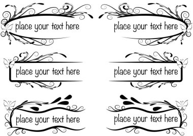 vektör kaligrafik tasarım ögeleri kümesi