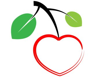 Bir kalp şeklinin vektör illüstrasyonu
