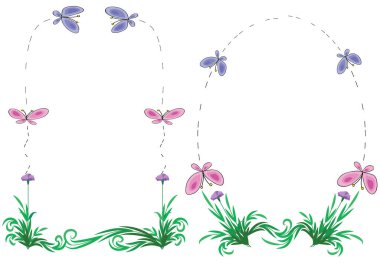 Çiçek arkaplanının vektör çizimi