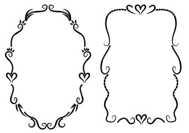 Dekoratif çerçevelerin vektör kümesi