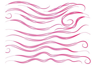 vektör soyut dalgalar kümesi