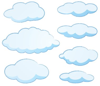 Bulut kümesi, vektör illüstrasyonu