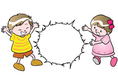 Mutlu bir çocuğun resmi.