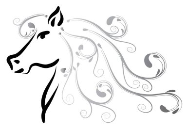 Bir atın vektör illüstrasyonu