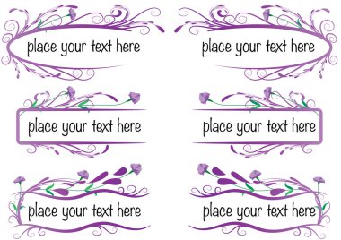 Tasarımınız için çiçek vektör ögeleri kümesi