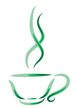 Bir fincan buharlı kahve.