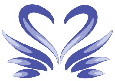 mavi kalp, vektör illüstrasyonu