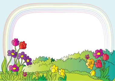 Metnin için yeri olan güzel bahar çiçekleri