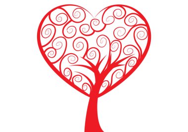 Kalp şeklinde bir ağaç