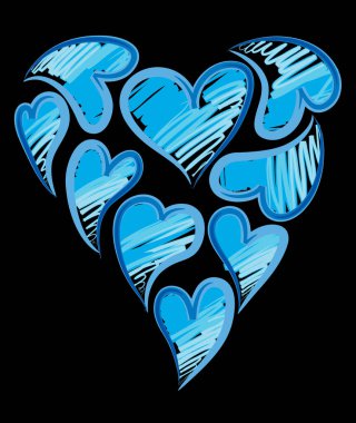 Bir kalbin vektör illüstrasyonu