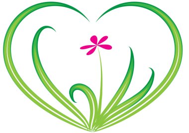 Çiçekli kalp şekli