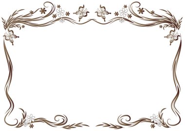 Çiçek çerçevesinin vektör illüstrasyonuName