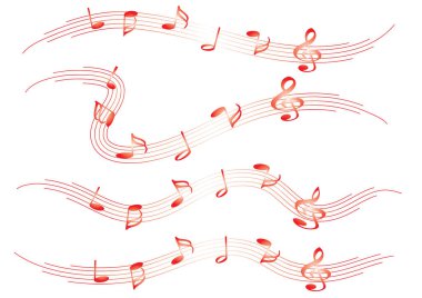 Müzik notalarının vektör çizimi