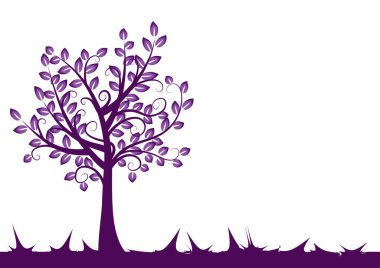 Beyaz arkaplanda izole edilmiş alanda büyüyen ağaç