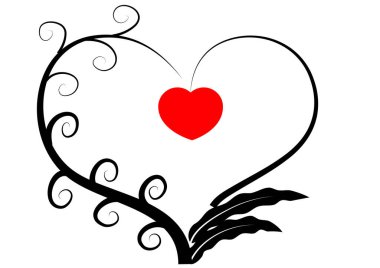 Bir kalbin vektör illüstrasyonu