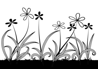 Çiçek arkaplanının vektör çizimi