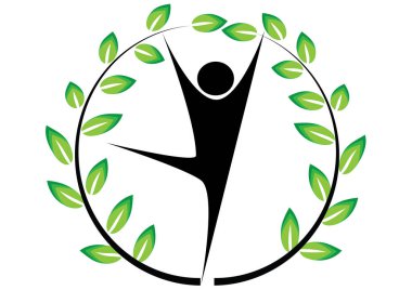 yeşil yapraklar ve ağaç simgesi