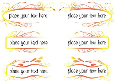 vektör kaligrafik tasarım ögeleri kümesi.