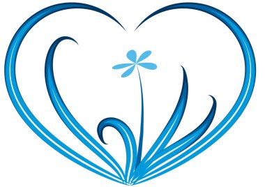 Çiçekli kalp şekli