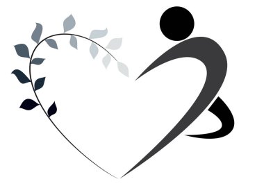 kalp şekli ikon vektör illüstrasyonu