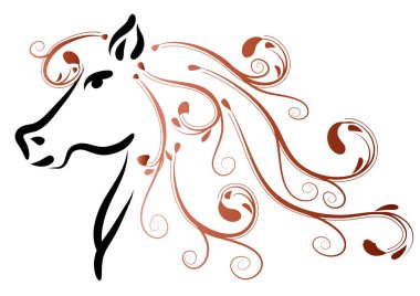 Bir atın vektör illüstrasyonu