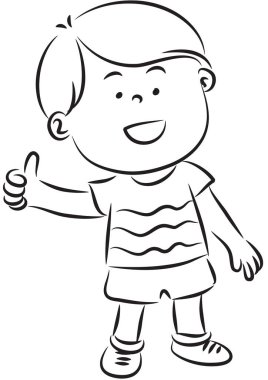 Beyaz tişörtlü bir çocuğun resmi.