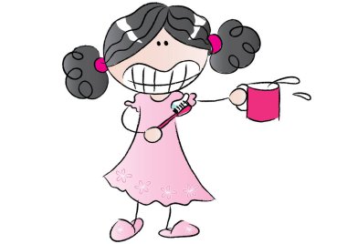 Pembe şapkalı bir kızın çizgi film karakteri.