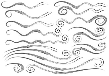 vektör soyut dalgalar kümesi