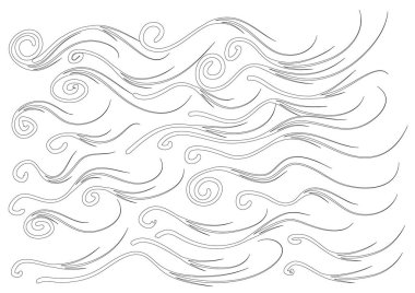 Soyut vektör arkaplanı. El çizimi karalama