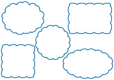 Tasarımınız için vektör çerçeveleri kümesi