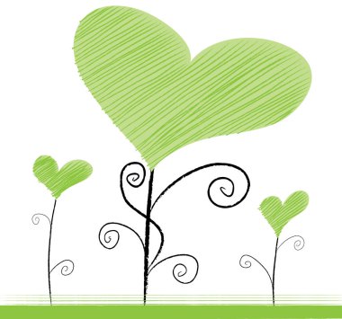 Bir kalbin vektör illüstrasyonu