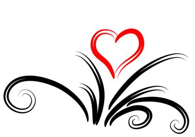 Bir kalbin vektör illüstrasyonu