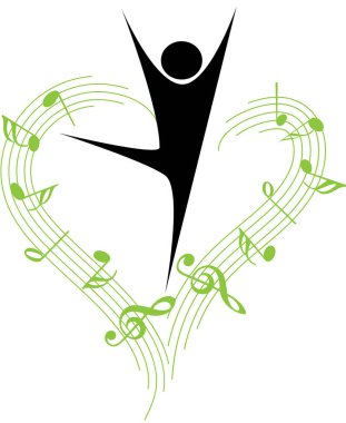 müzik notaları vektör illüstrasyonu