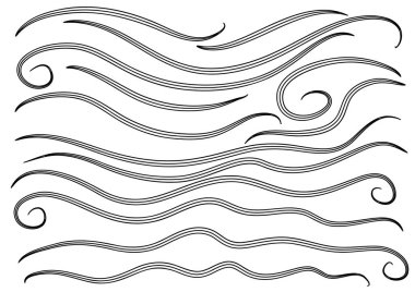 vektör soyut dalgalar kümesi