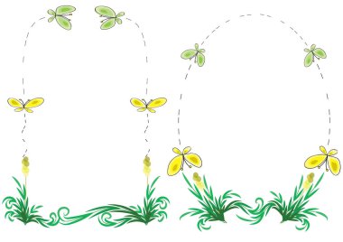 Çiçek arkaplanının vektör çizimi