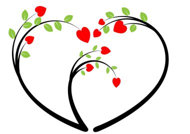 Bir kalbin vektör illüstrasyonu