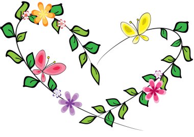 Güzel bir çiçeğin vektör çizimi