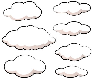 vektör bulutları simgeleri kümesi