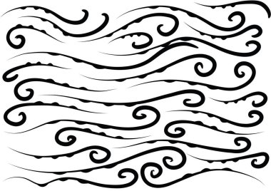 Siyah vektör dekoratif elementler kümesi