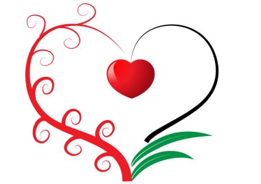 kalp şeklinde bir çiçek.