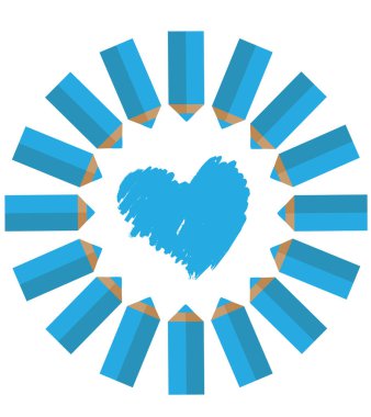 kalp şekli vektör illüstrasyonu