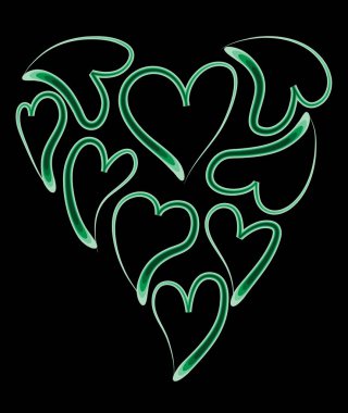 Bir kalbin vektör illüstrasyonu